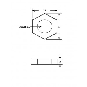 M12 Hexagon Nut