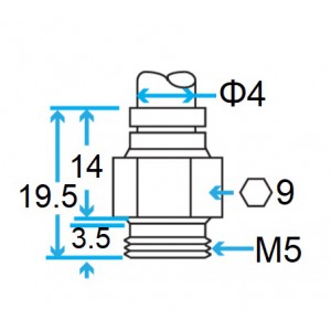 M5 Male Connector for 4mm Tube