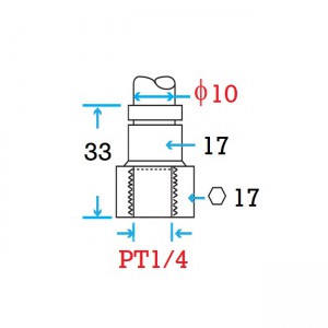G1/4 Female Connector for 10mm tube