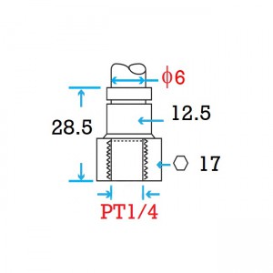 G1/4 Female Connector for 6mm tube