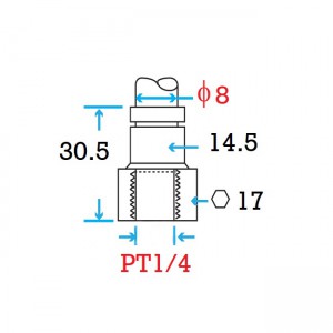 G1/8 Female Connector for 8mm tube