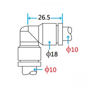 10mm Union Elbow Connector