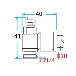PT1/4 Air Flow Speed Controller Connector for 10mm tube