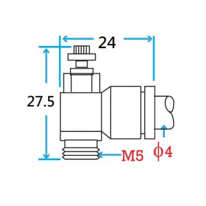 M5 Air Flow Speed Controller Connector for 4mm tube