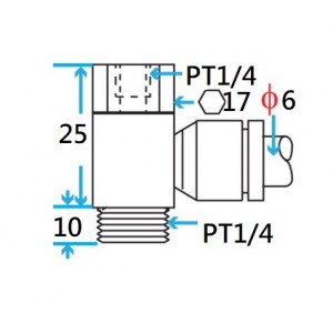 G4 P-Type connector for 6mm tube 