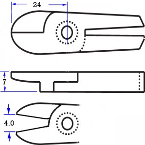 Size 3 MG Standard Air Nipper Blade
