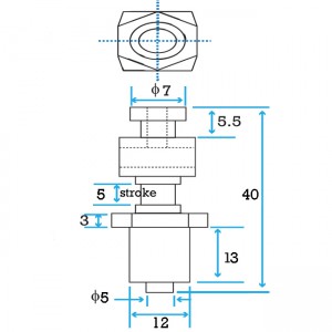 Mini Vacuum Suction Cup Holder 5 stroke & 12mm Non-threaded