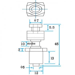 Mini Vacuum Suction Cup Holder 10 stroke & 12mm Non-threaded 