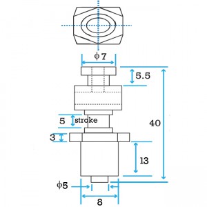 Mini Vacuum Suction Cup Holder 5 stroke & 8mm Non-threaded 