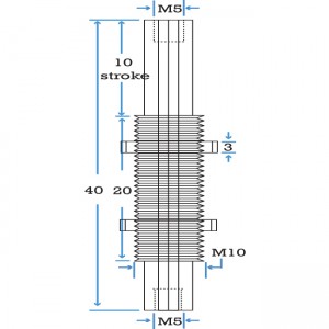 10 stroke Non-rotating with M10 Thread Small Suspension
