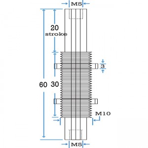 20 stroke Non-rotating with M10 Thread Small Suspension
