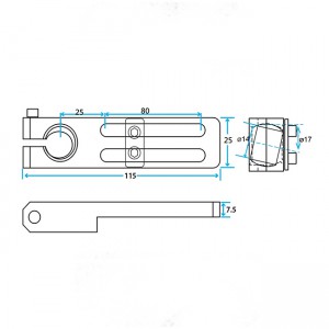 Long Angle Clamp with Ball-Joint 14