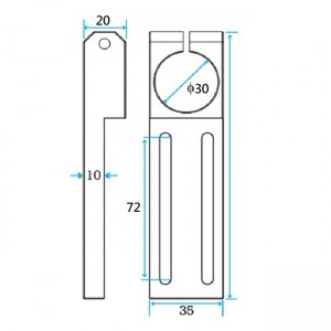 Long Angle Clamp Diameter Ø30