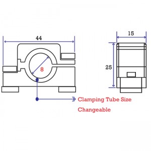 clamping 8mm Tube Changeable Cross Clamp