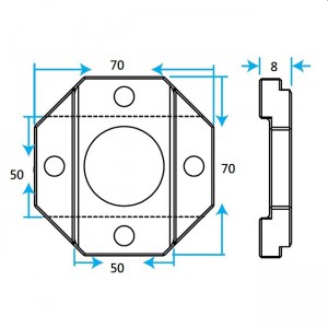 5050 Profile Cross Joint Connector