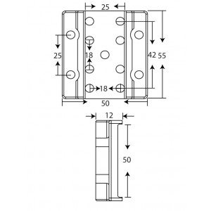 5025 Profile 90 degree End Joint Connector