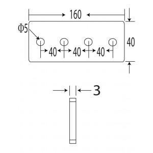 160x40 Flat Straight Connector