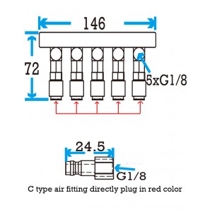 Slide Manifold 160 with Fittings