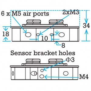 50 Robot Side Quick Changer w/sensor bracket holes