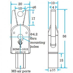 4mm Jaws width Micro Sprue Gripper with NPN Sensor