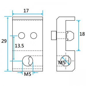 Short Angle Connector 2M5 for Vacuum Cup