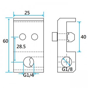 Short Angle Connector G1/4&G1/8 for Vacuum Cup