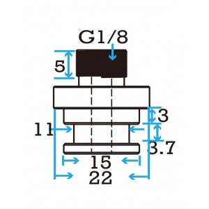 15mm G1/8 Adapter